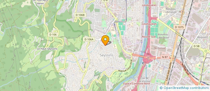 localisation de l'entreprise LES GRANGES  SEYSSINS