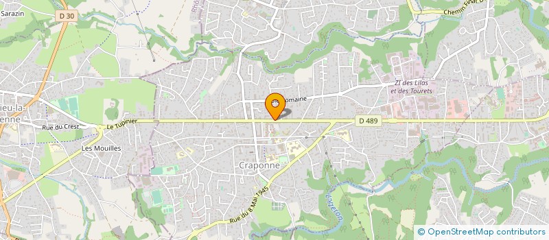 localisation de l'entreprise LES GRANGES  CRAPONNE