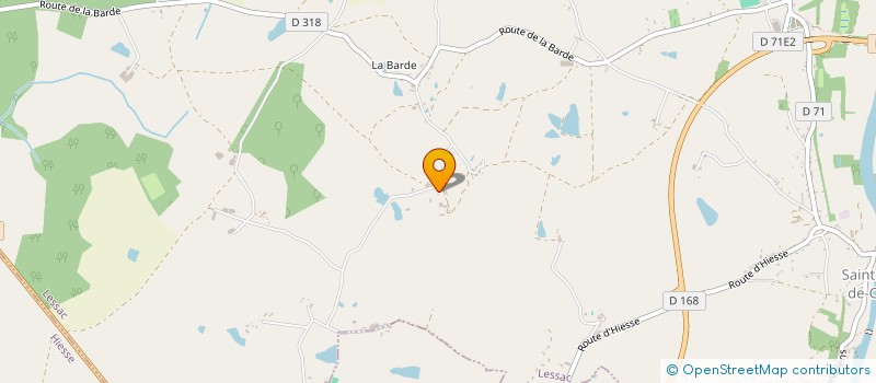 localisation de l'entreprise LES GRANGES à LESSAC