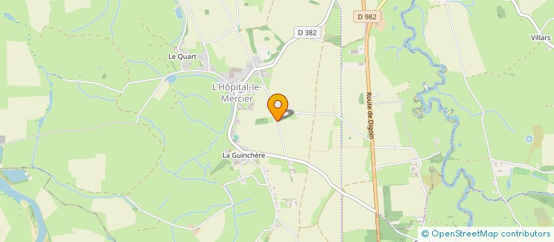 localisation de l'entreprise LES GRANGES  L'HOPITAL LE MERCIER