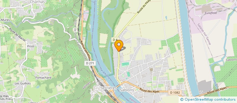 localisation de l'entreprise LES GRANGES  SABLONS