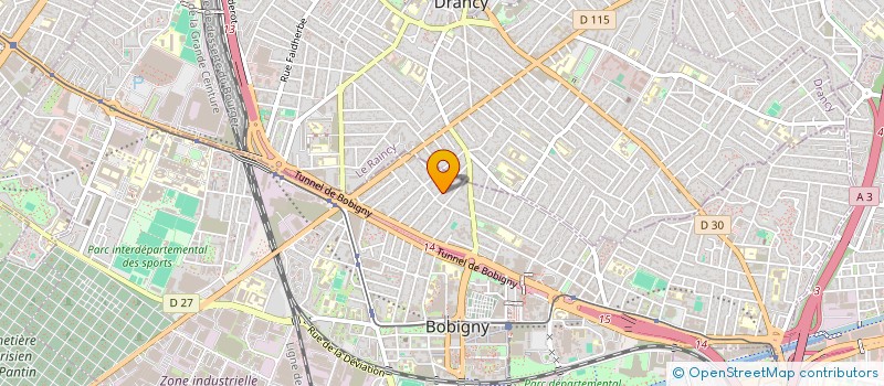 localisation de l'entreprise LES GRANGES  BOBIGNY