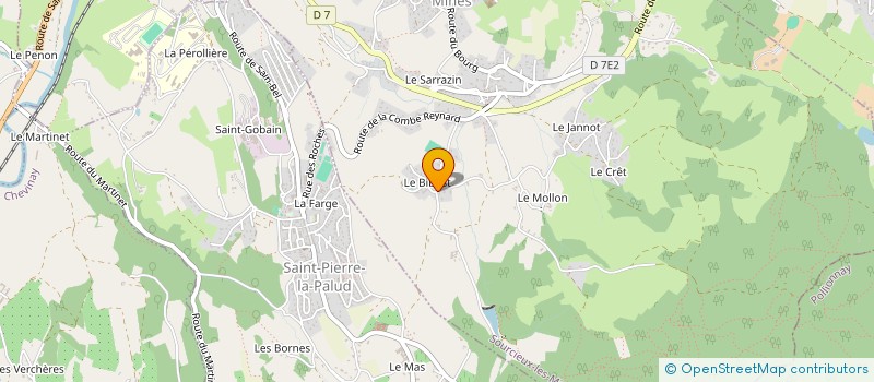 localisation de l'entreprise LES GRANGES  SOURCIEUX-LES-MINES