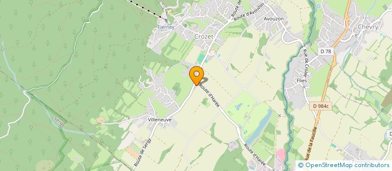 localisation de l'entreprise LES GRANGES à CROZET