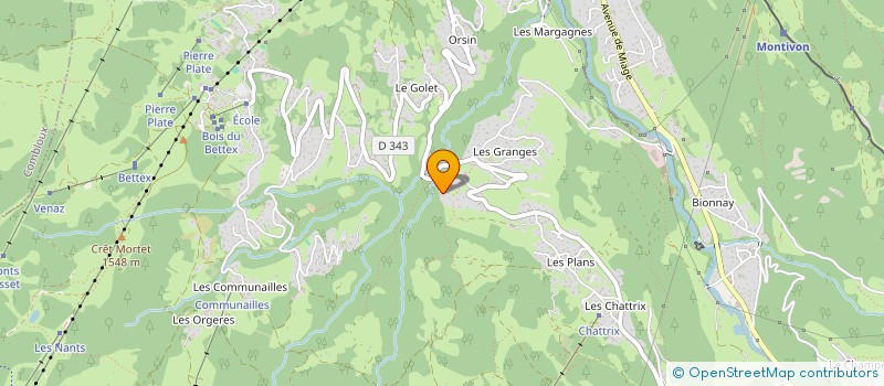 localisation de l'entreprise LES GRANGES à SAINT-GERVAIS-LES-BAINS