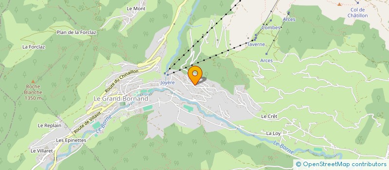 localisation de l'entreprise LES GRANGES  LE GRAND-BORNAND