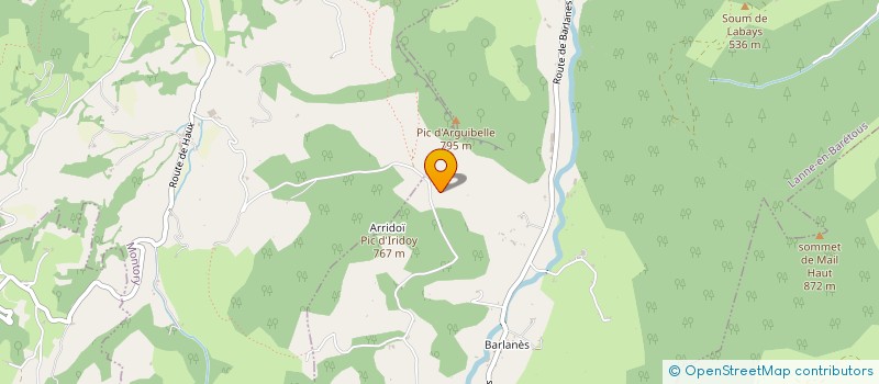 localisation de l'entreprise LES GRANGES D'ARGUIBELLE à LANNE-EN-BARETOUS