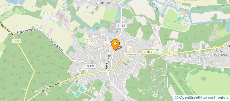 localisation de l'entreprise LES GRANGES DE GOUVIEUX  GOUVIEUX