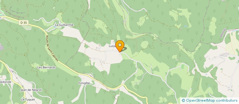 localisation de l'entreprise LES GRANGES DES MARMOTTES  SAINT-VINCENT-DE-COSSE