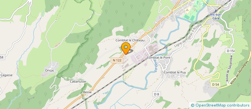 localisation de l'entreprise LES GRANGES DU CARLADES à VIC-SUR-CERE