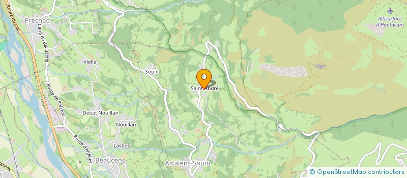 localisation de l'entreprise LES GRANGES DU HAUTACAM  ARTALENS-SOUIN