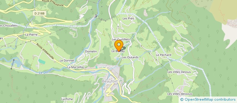 localisation de l'entreprise LES GRANGES DU MARDZONS  BEAUFORT