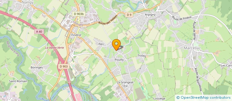 localisation de l'entreprise LES GRANGES DU MONT-BLANC  CONTAMINE-SUR-ARVE