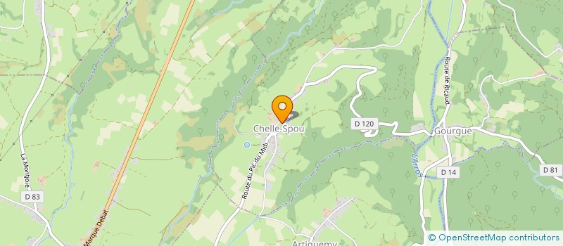 localisation de l'entreprise LES GRANGES DU PIC DU MIDI  CHELLE-SPOU