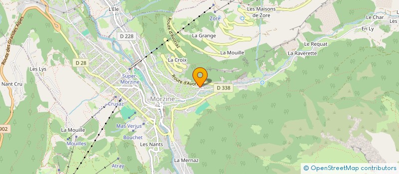 localisation de l'entreprise LES GRANGES JUMELLES à MORZINE