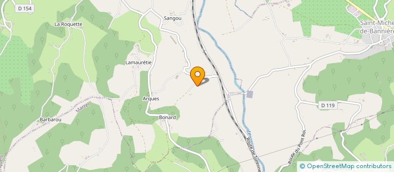 localisation de l'entreprise LES GRANGETTES  STRENQUELS