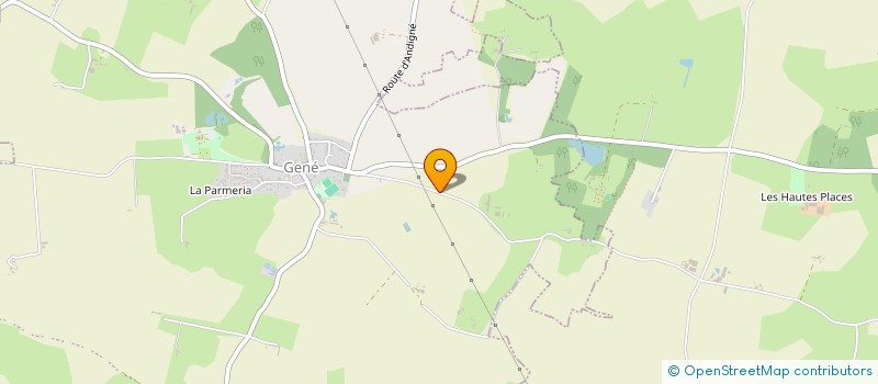 localisation de l'entreprise LES GRANITS  ERDRE-EN-ANJOU