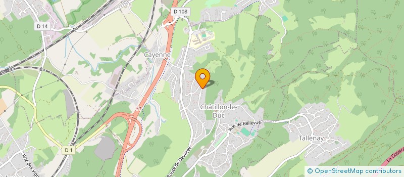 localisation de l'entreprise LES GRAPILLOTTES  CHATILLON-LE-DUC