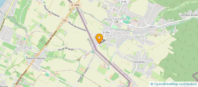 localisation de l'entreprise LES GRAPPES DU LEMAN  DOUVAINE