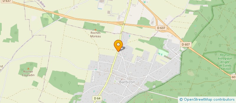 localisation de l'entreprise LES GRAPPILLES DE LA FORET  BARBIZON