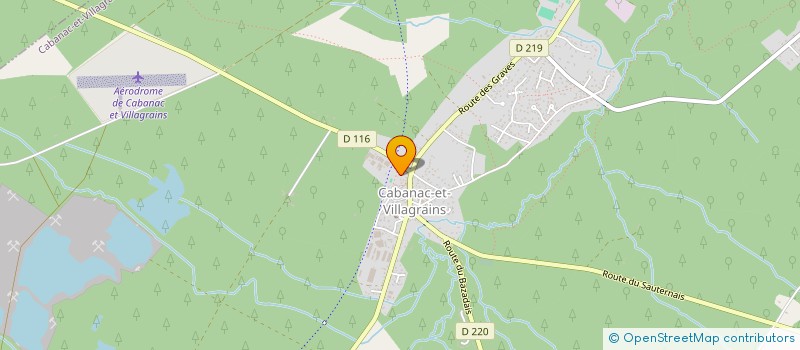 localisation de l'entreprise LES GRAVES  CABANAC-ET-VILLAGRAINS