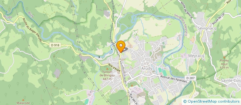 localisation de l'entreprise LES GRAVEURS DE LA VALLEE  ARUDY