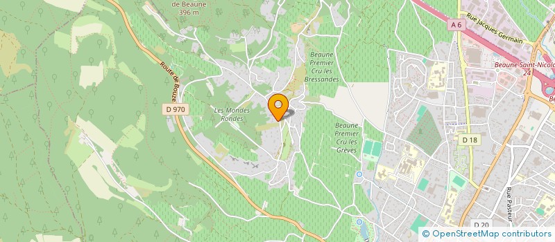 localisation de l'entreprise LES GRAVIERES à BEAUNE