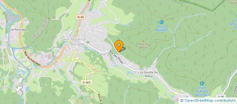 localisation de l'entreprise LES GRAVIERS  SAINT-MAURICE-SUR-MOSELLE