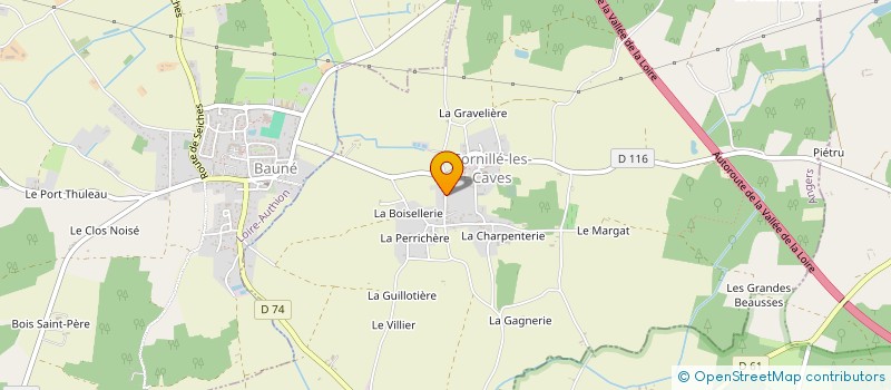 localisation de l'entreprise LES GREBES  LOIRE-AUTHION