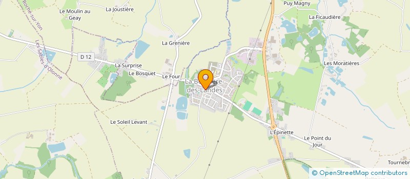localisation de l'entreprise LES GREEMENTS OLONNOIS à LA BOISSIERE-DES-LANDES
