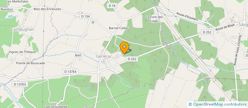 localisation de l'entreprise LES GRELOTIERS à SAINT-SAVIN