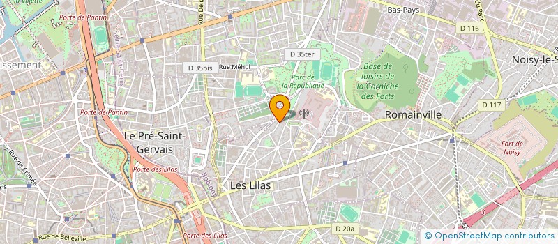 localisation de l'entreprise LES GRENIER DES LILAS à LES LILAS
