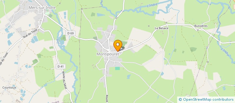localisation de l'entreprise LES GRENOUILLERES à MONTIPOURET