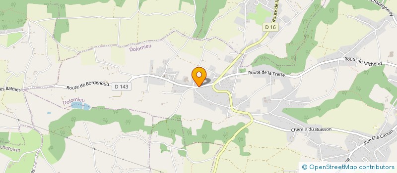 localisation de l'entreprise LES GRENOUILLES BERJALIENNES  DOLOMIEU