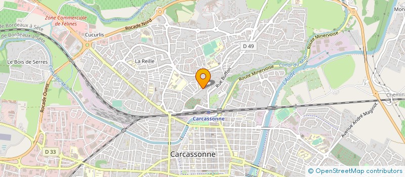 localisation de l'entreprise LES GRES DE CARCASSONNE à CARCASSONNE