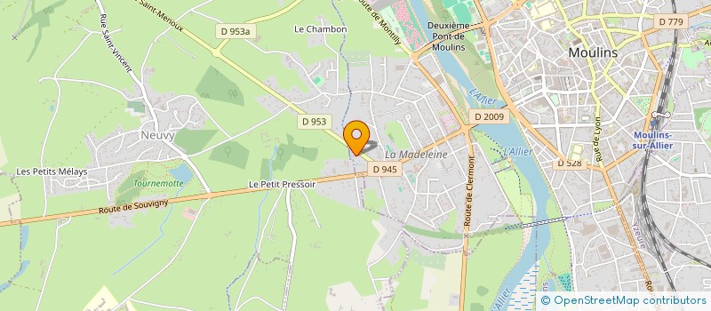 localisation de l'entreprise LES GREVES  COULANDON