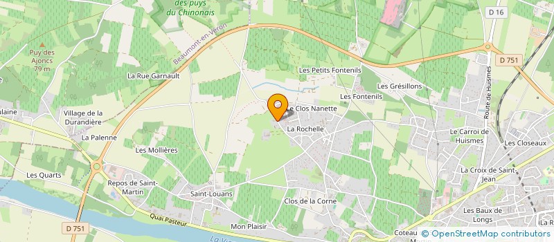 localisation de l'entreprise LES GREZEAUX  CHINON