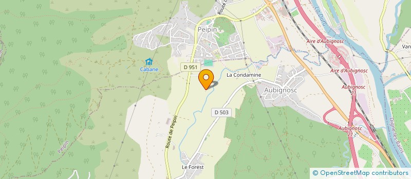 localisation de l'entreprise LES GREZES  AUBIGNOSC