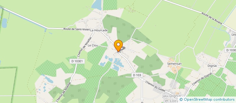 localisation de l'entreprise LES GRIFFES DU COEUR DU 33  JAU-DIGNAC-ET-LOIRAC