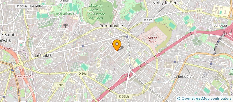 localisation de l'entreprise LES GRILLADES AFRICAINES à ROMAINVILLE
