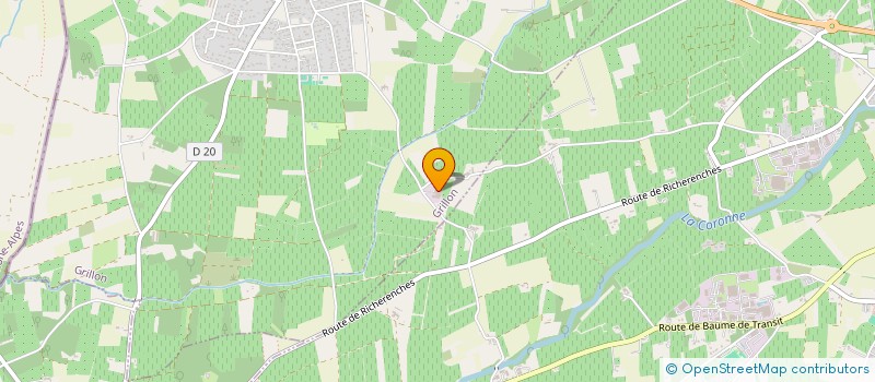 localisation de l'entreprise LES GRILLONS à GRILLON