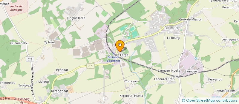 localisation de l'entreprise LES GRILLONS  DIRINON