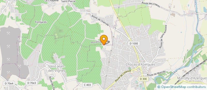 localisation de l'entreprise LES GRILLONS  CHAZAY-D'AZERGUES