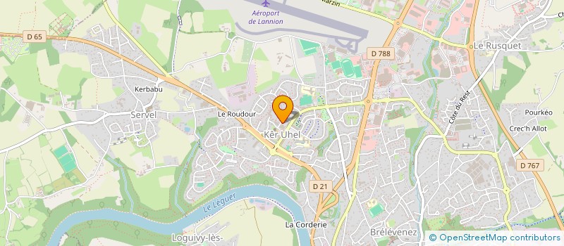 localisation de l'entreprise LES GRILLONS A L'OUEST  LANNION