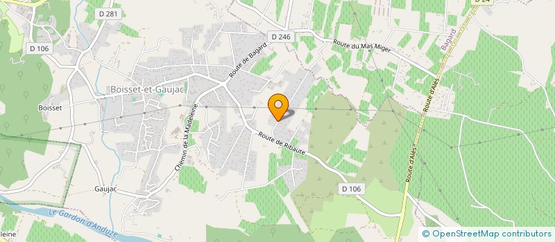 localisation de l'entreprise LES GRIMOUX N 176  BOISSET-ET-GAUJAC