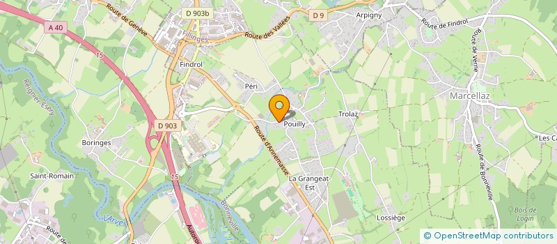 localisation de l'entreprise LES GRIMPEREAUX  CONTAMINE-SUR-ARVE