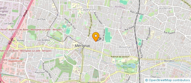 localisation de l'entreprise LES GRINGALETS  MERIGNAC