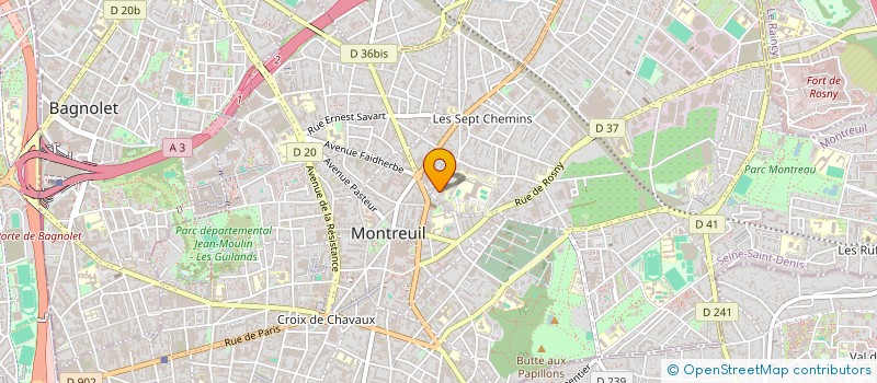 localisation de l'entreprise LES GRIOTS URBAINS à MONTREUIL