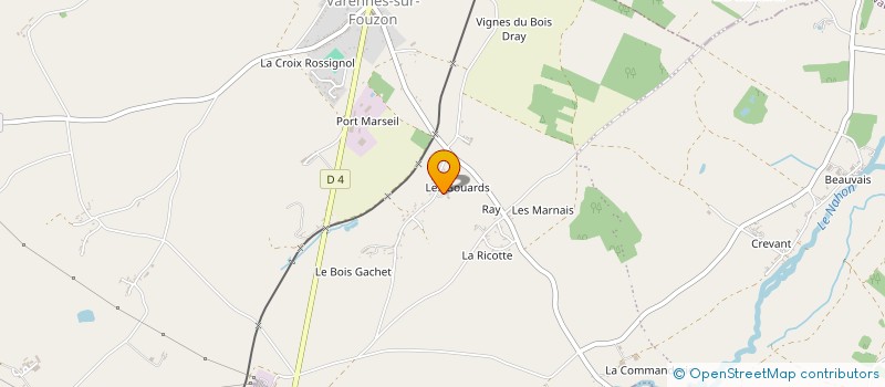 localisation de l'entreprise LES GRIOTTES à VAL-FOUZON