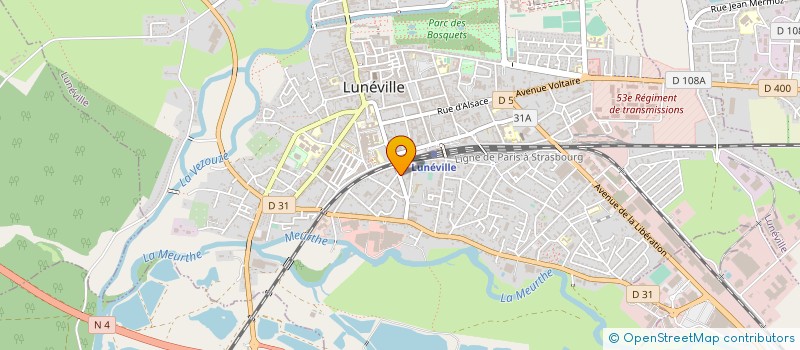 localisation de l'entreprise LES GRISONS  LUNEVILLE